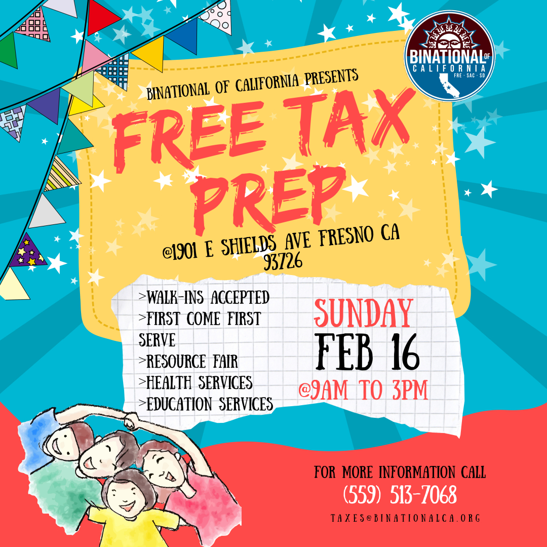 Binational's Free tax prep and resource fair day