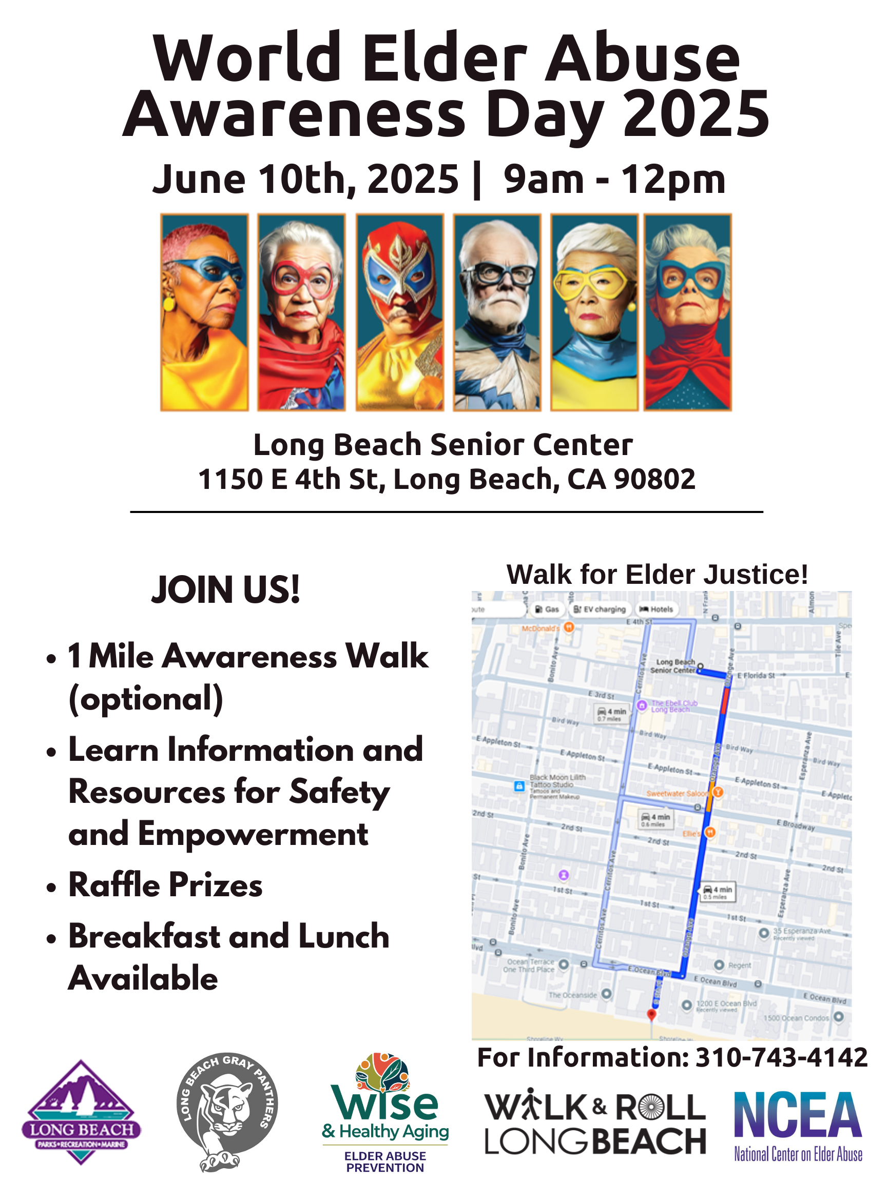 World Elder abuse awareness day 2025 event flyer