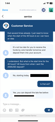 Customer Service Page – http://h5.defibrrokkerweb3.cc/