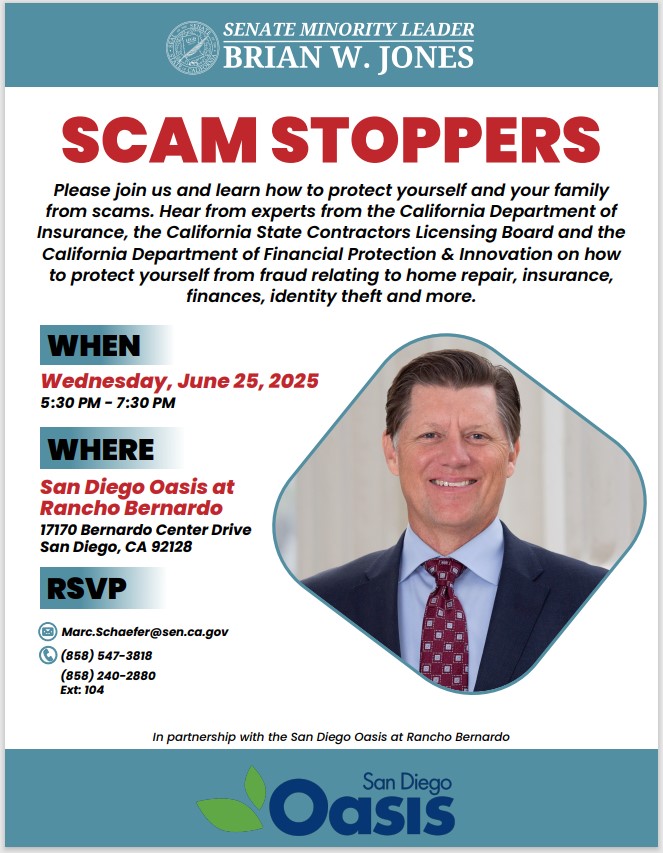 Senior Scam Stopper flyer 6/25/2025
