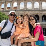 family on vacation in Rome