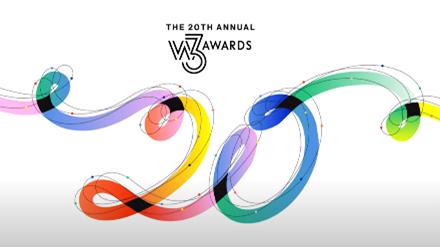 ribbon-v3 Colorful ribbon in a shape of 20