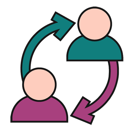 Peer to peer network icon