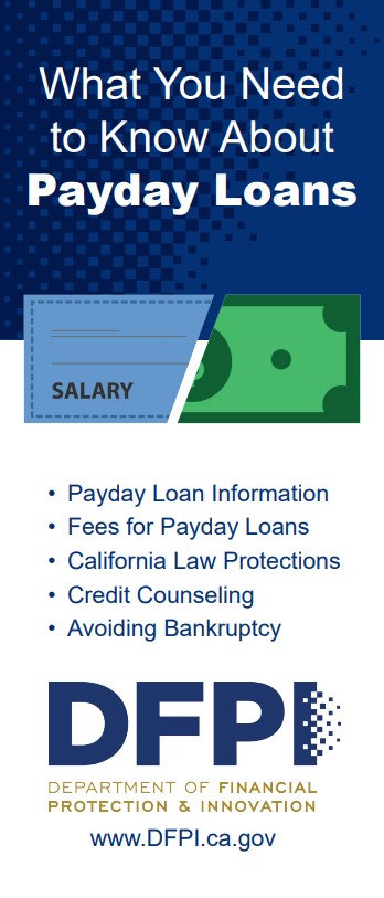 Cover of Payday Loans brochure