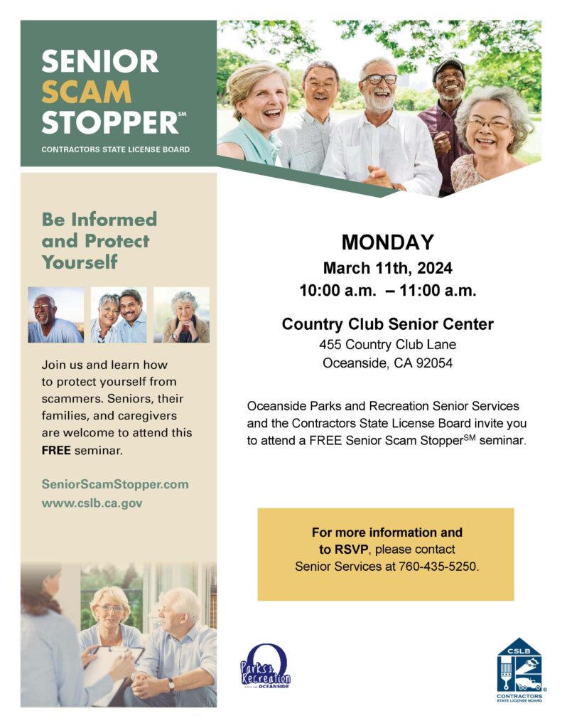 Senior Scam Stopper event on March 11, 2024